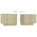 Meuble TV avec lumières LED Chêne sonoma 300x35x40 cm