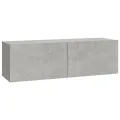 Ensemble de meubles TV 7 pcs Gris béton Bois d'ingénierie