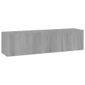 Armoire murale TV Sonoma gris 120x30x30 cm Bois d'ingénierie