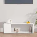 Meuble TV Blanc 100x24x32 cm Aggloméré