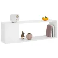 Meuble TV Blanc 100x24x32 cm Aggloméré