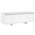 Meuble TV Blanc 120x30x40,5 cm Aggloméré