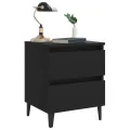 Tables de chevet 2 pcs Noir 40x35x50 cm Aggloméré
