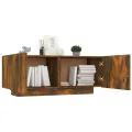 Meuble TV Chêne fumé 100x35x40 cm Bois d'ingénierie