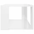 Table basse Blanc brillant 40x40x30 cm Bois d'ingénierie