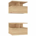 Tables de chevet flottantes 2 pcs Chêne sonoma 40x31x27 cm