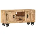 Meuble TV Bois de manguier brut 110x30x50 cm