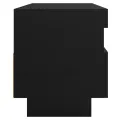 Meuble TV avec lumières LED noir 100x35x40 cm
