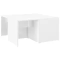 Tables basses 4 pcs Blanc brillant 33x33x33 cm Aggloméré
