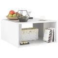 Tables basses 4 pcs Blanc brillant 33x33x33 cm Aggloméré