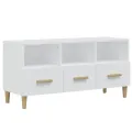 Meuble TV Blanc 102x36x50 cm Bois d'ingénierie