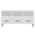 Meuble TV Blanc 102x36x50 cm Bois d'ingénierie