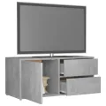 Meuble TV Gris béton 80x34x36 cm Aggloméré