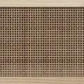 Meuble TV Blanc 105x30x40cm Bois de pin massif et rotin naturel