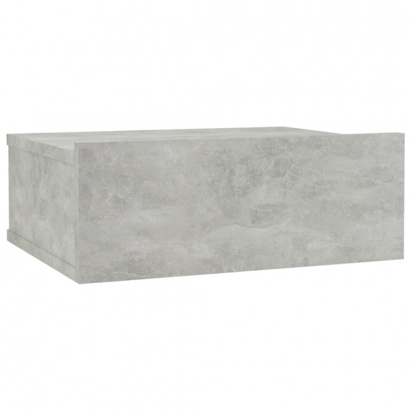 Table de chevet flottante Gris béton 40x30x15 cm Aggloméré