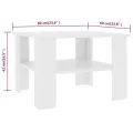 Table basse Blanc 60 x 60 x 42 cm Aggloméré