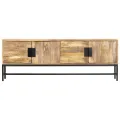 Meuble TV 140x30x50 cm Bois massif de manguier