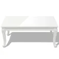 Table basse 100 x 60 x 42 cm Laquée Blanc
