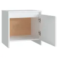 Tables de chevet 2 pcs blanc 45x34x44,5 cm bois d'ingénierie
