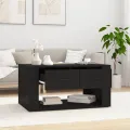 Table basse Noir 80x50x40 cm Bois d'ingénierie
