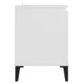 Meuble TV avec pieds en métal Blanc 103,5x35x50 cm