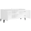 Meuble TV avec pieds en métal Blanc 103,5x35x50 cm