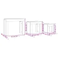 Tables basses gigognes 3 pcs Gris béton Aggloméré