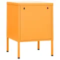 Table de chevet Jaune moutarde 35x35x51 cm Acier