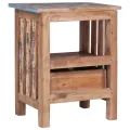 Table de chevet 41 x 30 x 50 cm Bois de récupération massif