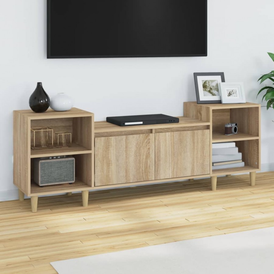 Meuble TV Chêne sonoma 160x35x55 cm Bois d'ingénierie