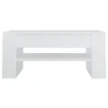 Table basse Blanc 102x55x45 cm Bois d'ingénierie