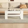 Table basse Blanc 102x55x45 cm Bois d'ingénierie