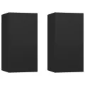 Meubles TV 2 pcs Noir 30,5x30x60 cm Aggloméré