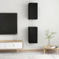 Meubles TV 2 pcs Noir 30,5x30x60 cm Aggloméré