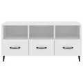 Meuble TV Blanc 102x35x50 cm Bois d'ingénierie