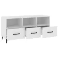 Meuble TV Blanc 102x35x50 cm Bois d'ingénierie