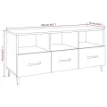 Meuble TV Blanc 102x35x50 cm Bois d'ingénierie