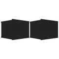 Tables de chevet 2 pcs Noir 40 x 30 x 30 cm Aggloméré