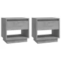 Tables de chevet 2 pcs Gris béton 45x34x44 cm Aggloméré