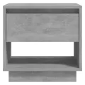 Tables de chevet 2 pcs Gris béton 45x34x44 cm Aggloméré