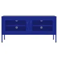 Meuble TV Bleu marine 105x35x50 cm Acier