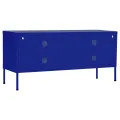 Meuble TV Bleu marine 105x35x50 cm Acier