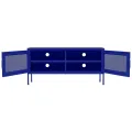 Meuble TV Bleu marine 105x35x50 cm Acier