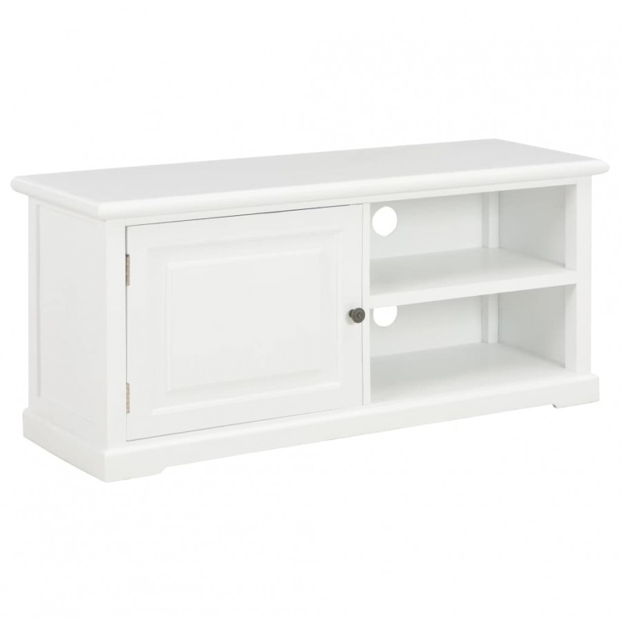 Meuble TV Blanc 90 x 30 x 40 cm Bois