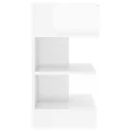 Tables de chevet 2 pcs Blanc brillant 40x35x65 cm