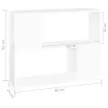 Meuble TV Blanc 80x24x63 cm Aggloméré