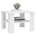 Table basse Blanc brillant 60 x 60 x 42 cm Aggloméré
