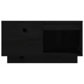 Table basse Noir 60x61x32,5 cm Bois massif de pin
