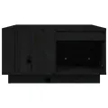 Table basse Noir 60x61x32,5 cm Bois massif de pin