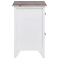 Table de chevet 2 pcs avec 2 tiroirs Marron et blanc